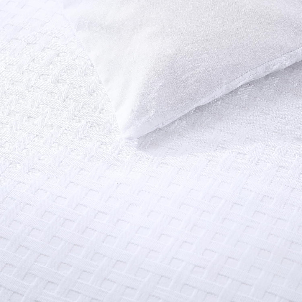 Tommy Bahama - King Comforter Set, Soft Cotton Bedding Set with Matching Shams, Medium Weight & Ideal for All Seasons (Basketweave White, King)