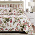Greenland Home 100% Cotton Fashion Quilt Collection, Prewashed, Reversible Quilt Set, 3-Piece King/Cal King, Butterflies