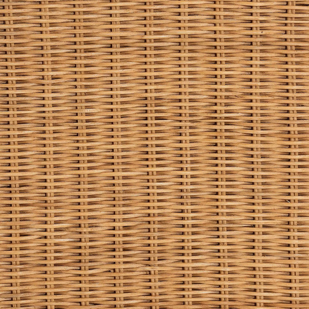 Bali & pari Dolby Natural Rattan Coffee Table - Handwoven Wicker Accent Table with Lower Shelf, Coastal Boho Style Living Room Centerpiece
