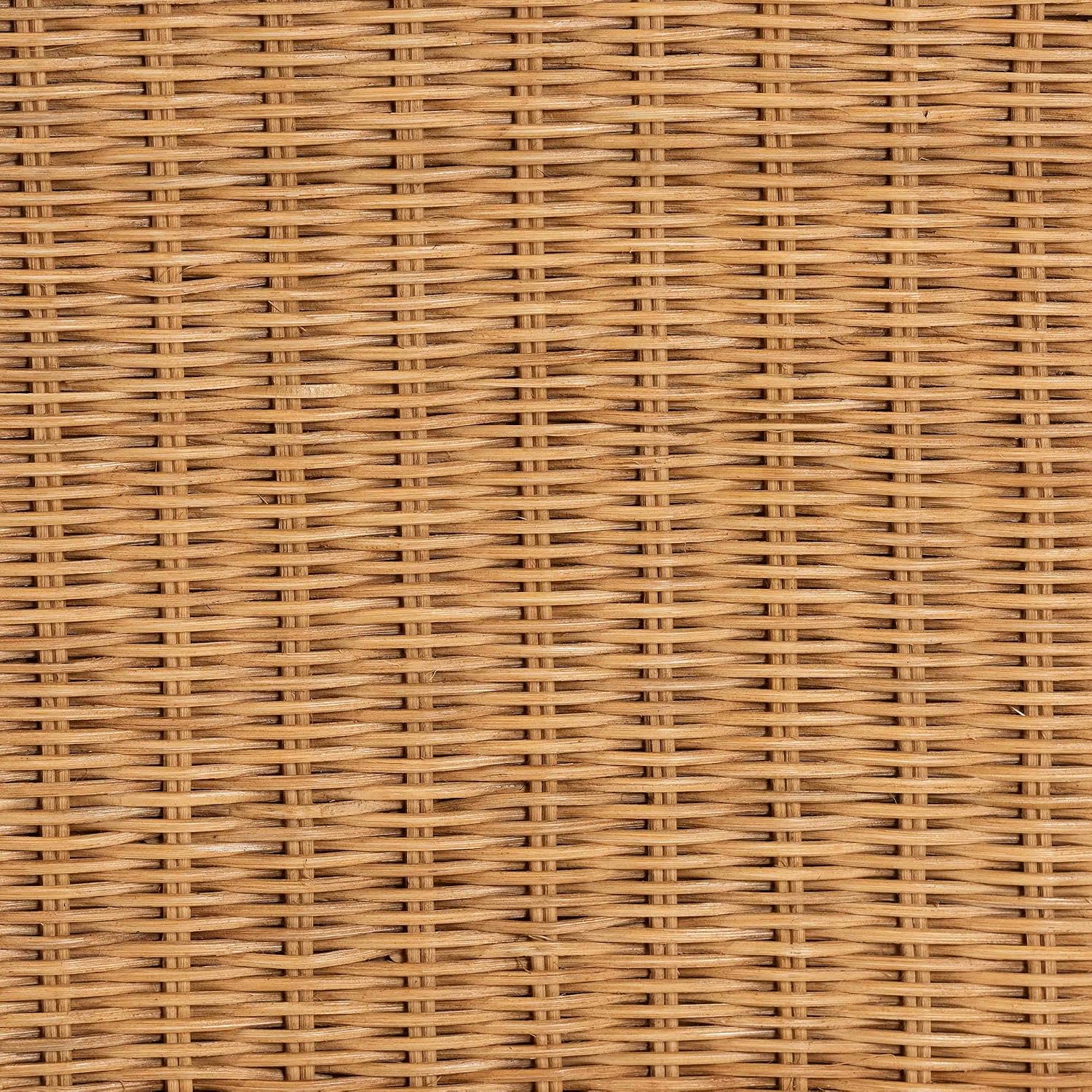 Bali & pari Dolby Natural Rattan Coffee Table - Handwoven Wicker Accent Table with Lower Shelf, Coastal Boho Style Living Room Centerpiece