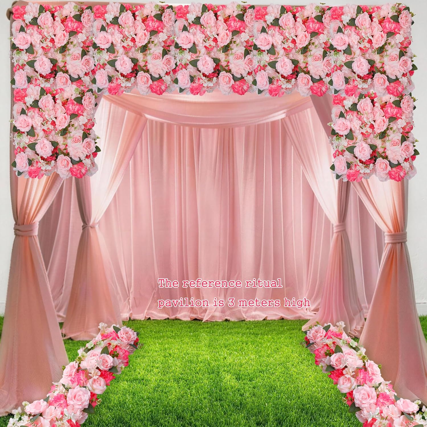 Pack of 10 Wedding Arch Decorations, 20.47 inch Artificial Flower Table Centerpieces Floral Arrangement for Wall Backdrop Party Bridal Shower Event Decor - Pink