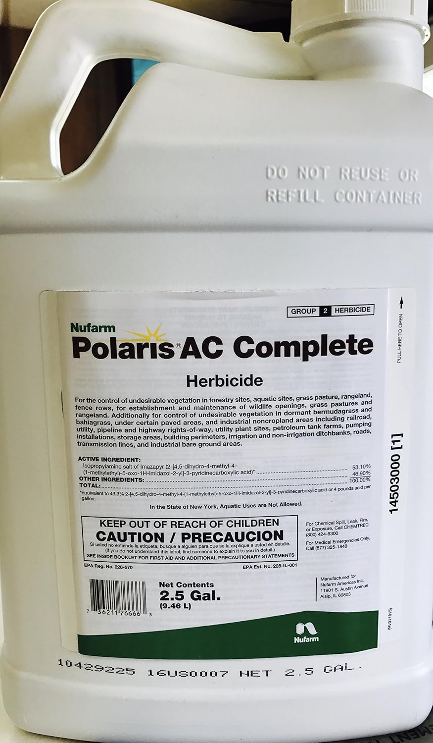 Herbicide 2.5 Gallons Imazapyr