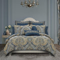 Messina - Navy King/Cal King 3PC. Comforter Set