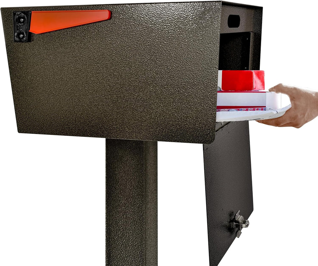 Mail Boss 7528V Mail Manager Street Safe Locking Security Mailbox, Bronze