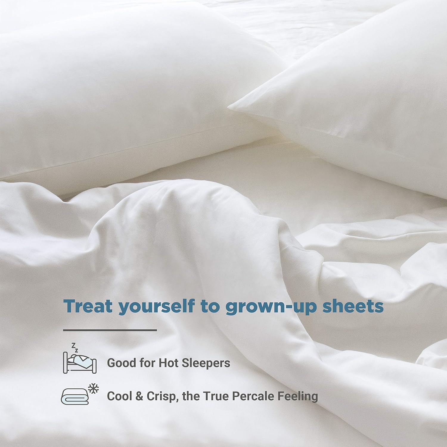 Fabdreams 100% Organic Cotton Percale Weave Queen Size Sheet Set 300 TC, GOTS Certified, Cool & Crisp, Breathable, Fits Mattresses Up to 17' Deep, Skin-Friendly, Durable Luxury – Ivory