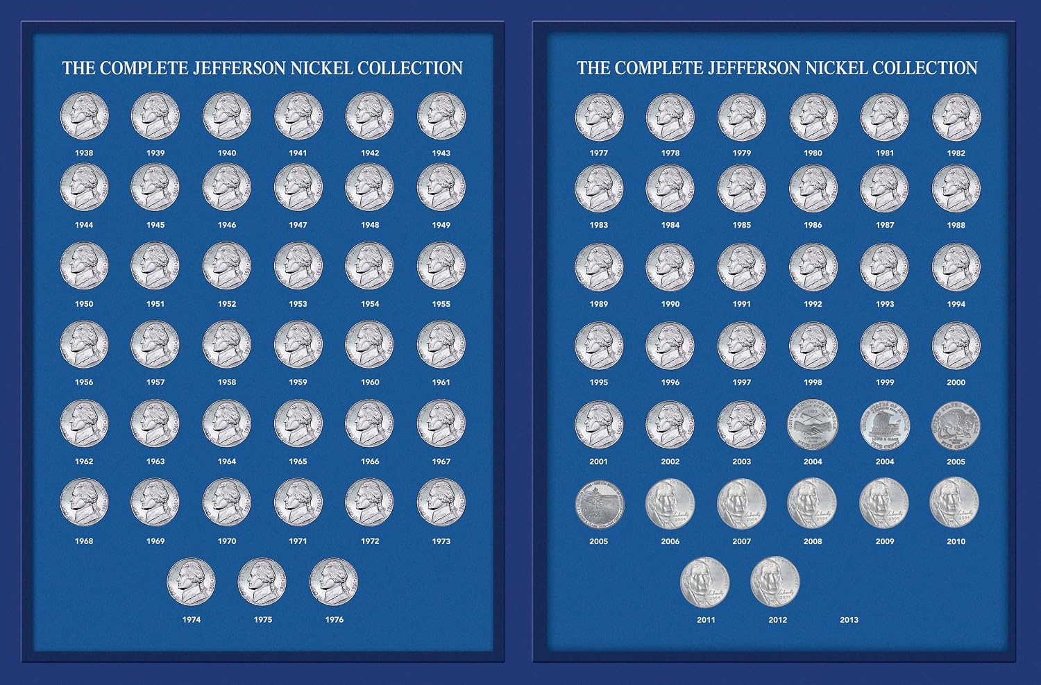 American Coin Treasures Complete Jefferson Nickel Year Collection 1938-2013