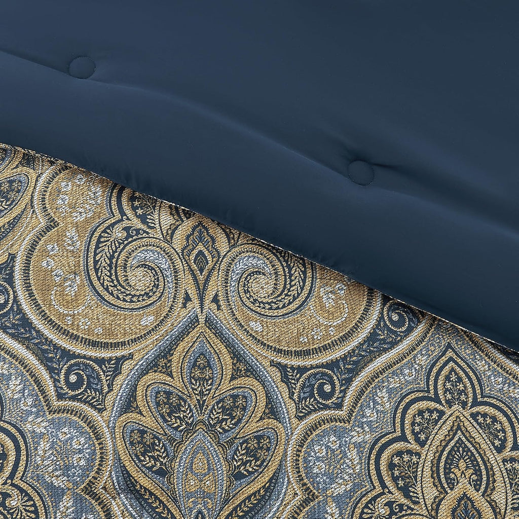 Messina - Navy King/Cal King 3PC. Comforter Set
