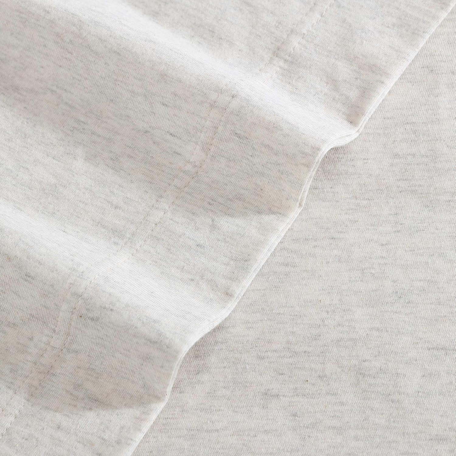 Calvin Klein - King Size Sheets Set, Naturally Soft Cotton-Blend Melange Jersey Bedding - Bed Sheets with Matching Pillowcases & Fitted Sheet (Modern Cotton Ivory/Grey)