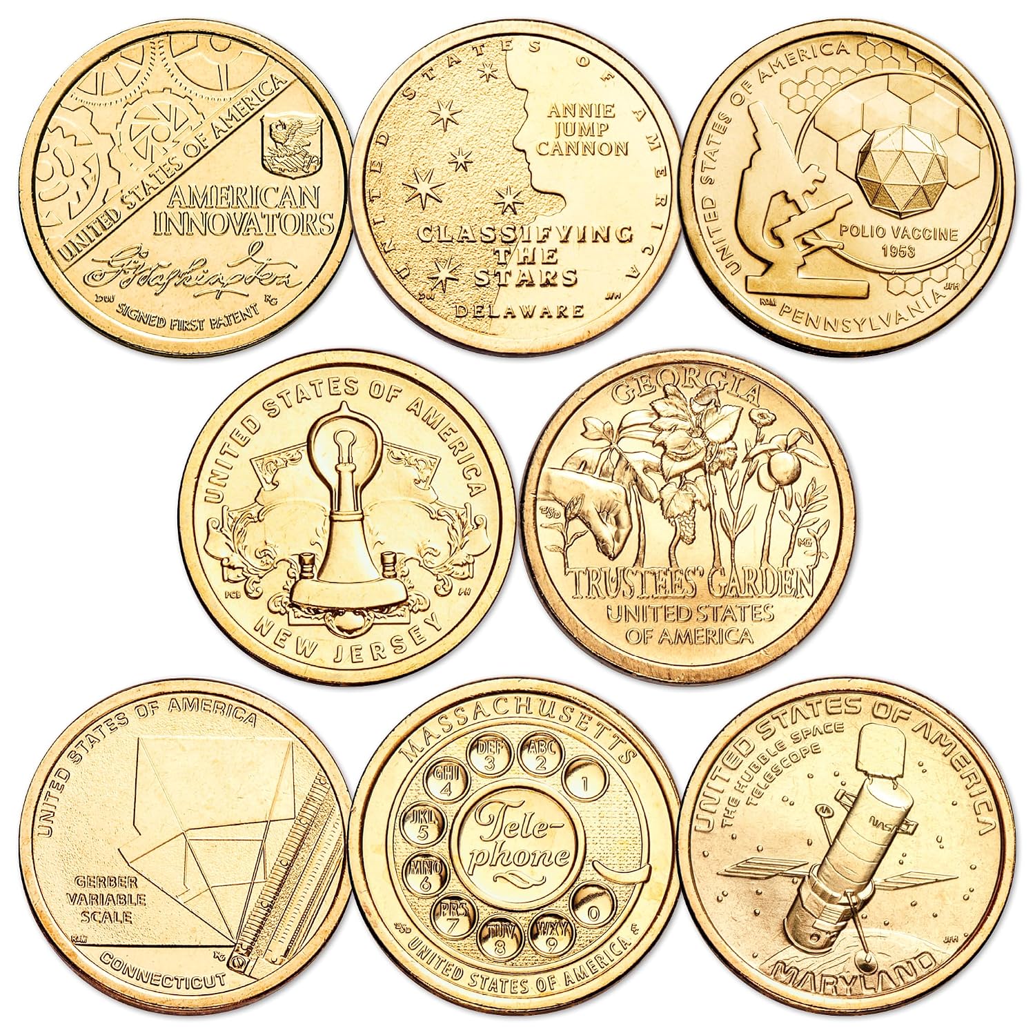 2018-2024 P&D U.S. Innovation Dollar Set- 50 Coins