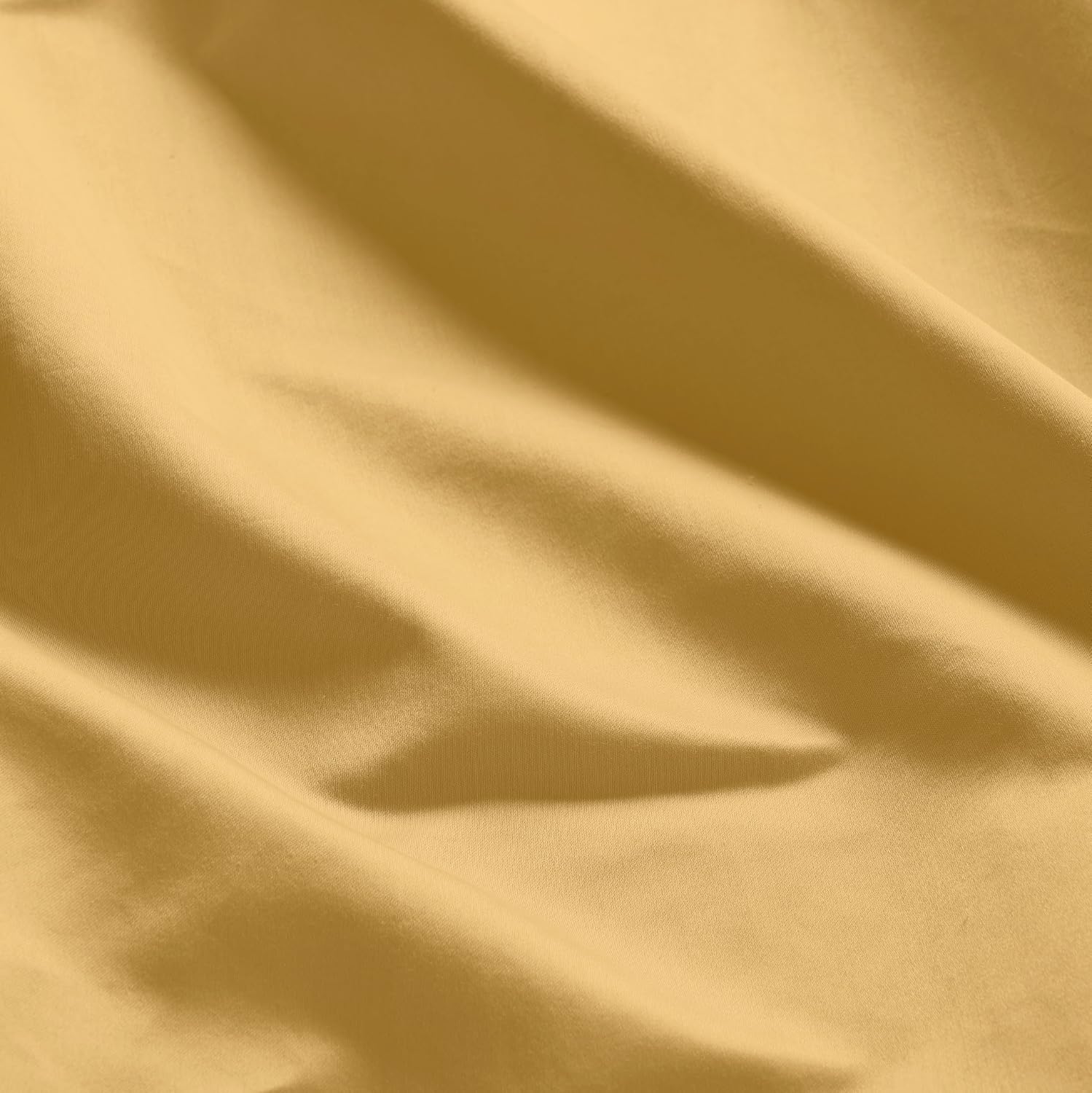 Superior Egyptian Cotton 4 Piece Sheet Set, 650 Thread Count, Modern Design, Sustainable Sheets, Ultra-Soft Basics, Solid, Deep Pocket Fitted Sheet, Flat Sheet, Pillowcases, King, Gold