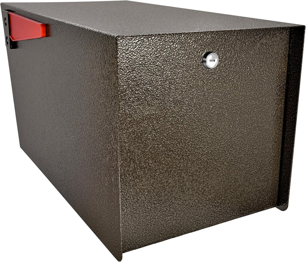 Mail Boss 7528V Mail Manager Street Safe Locking Security Mailbox, Bronze