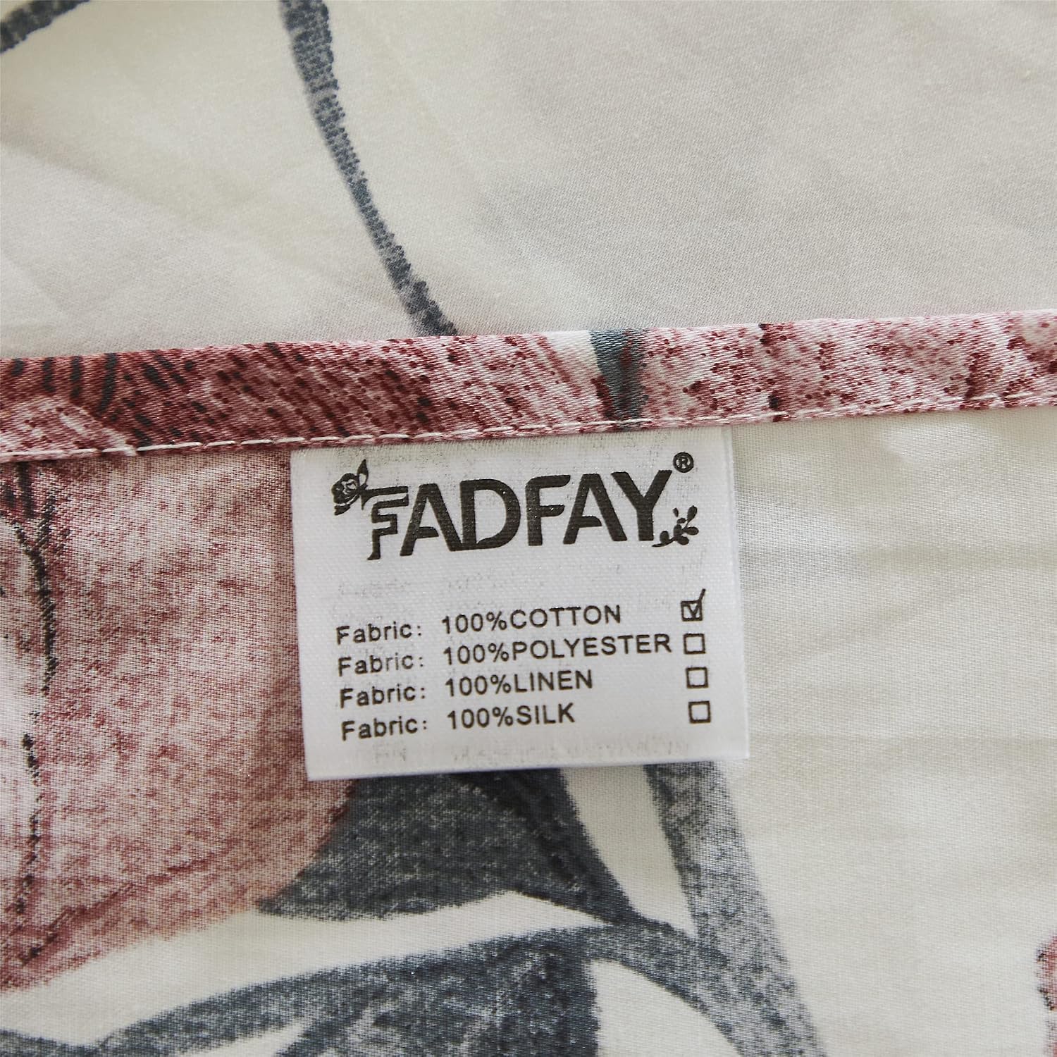 FADFAY Sheets Set Queen Shabby Beige Floral Bedding Elegant Peony Sheets Set Vintage Flower Bedding Collections Soft 100% Egyptian Cotton 800 Thread Count Deep Pocket Fitted Sheet, 4Pcs-Queen Size