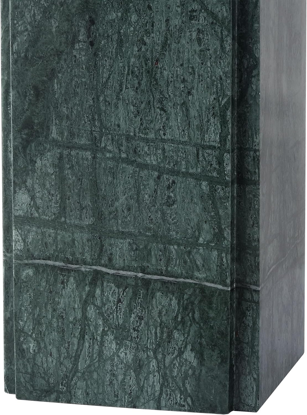 SAFAVIEH Couture Lighting Collection - Mackenzie Square Dark Green Table Lamp, 25' Modern Bedside or Living Room Light with White Cotton Shade, Dimmable with LED Bulb (CTL1080G)