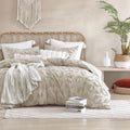 Peri Home Chenille Leopard 100% Cotton 3-Piece Duvet Cover & Sham Set, Full/Queen, Linen