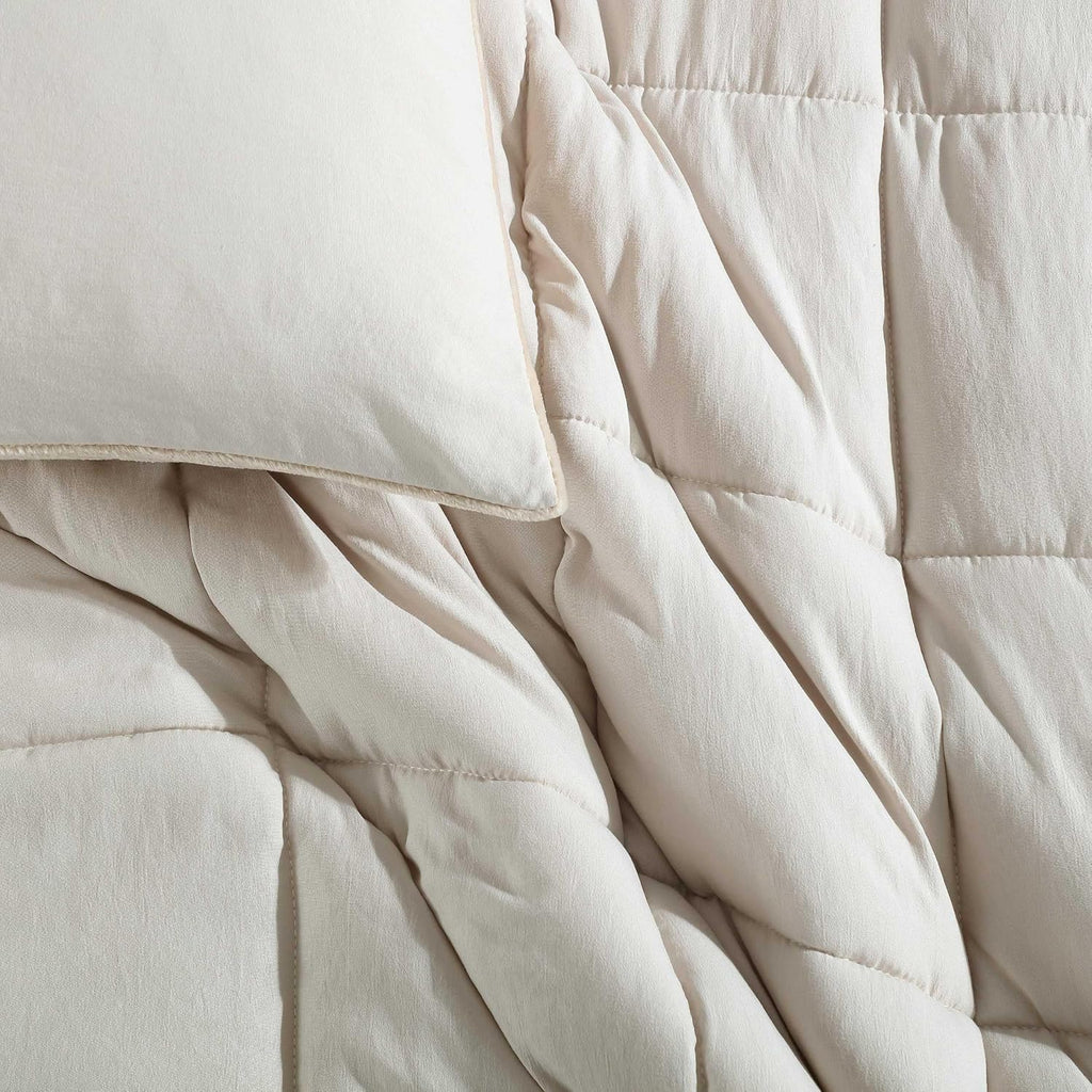 Calvin Klein - Queen Bonus Comforter Set, Reversible Bedding with Matching Bed Sheets, Pillowcases & Shams, Oeko-Tex Certified (Beige)