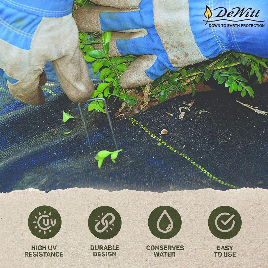 Dewitt 6 x 250 Foot Weed and Mulch Barrier Landscape Woven Fabric Ground Cover, Ideal as Fabric for Yards, Grounding Sheets, Fake Rock, or Floor Mat