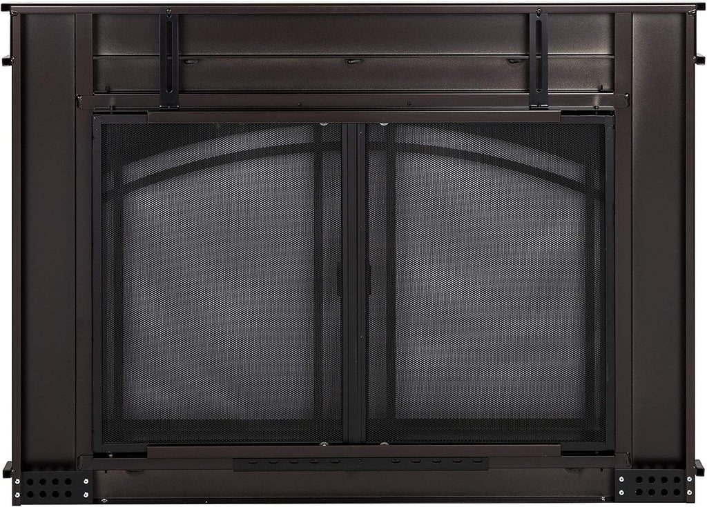 Pleasant Hearth FN-5700 Fenwick Fireplace Glass Door, Oil Rubbed Bronze, Small