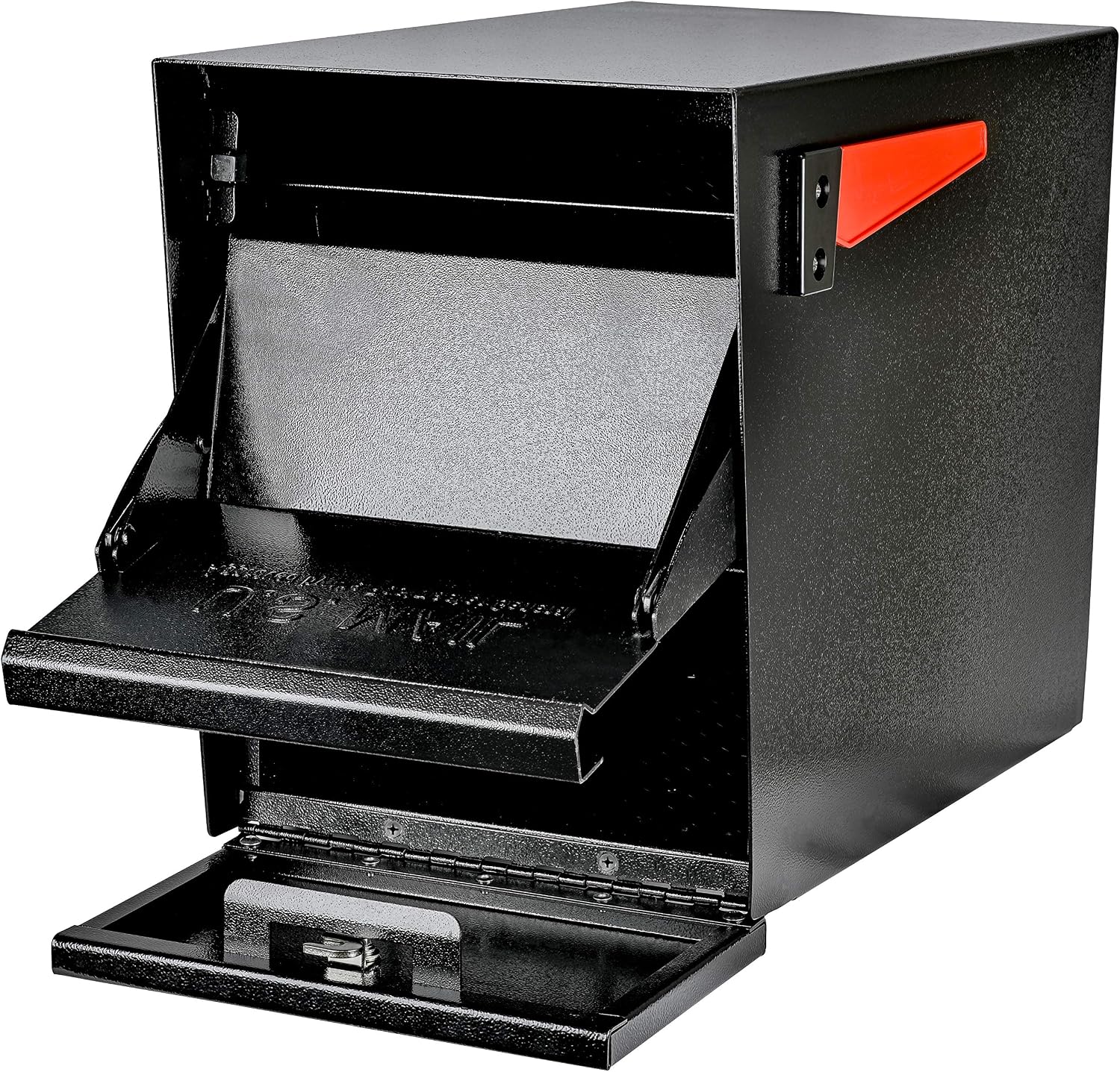 Mail Boss 7206 Package Master Curbside Locking Security Mailbox | Black,Medium