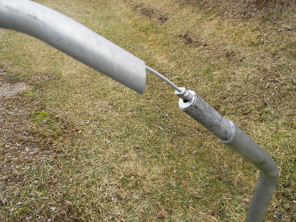 RTC SwingAway Mailbox Support, 48-inch arm, Galvanized Steel Mailbox Post Swings Away When Impacted