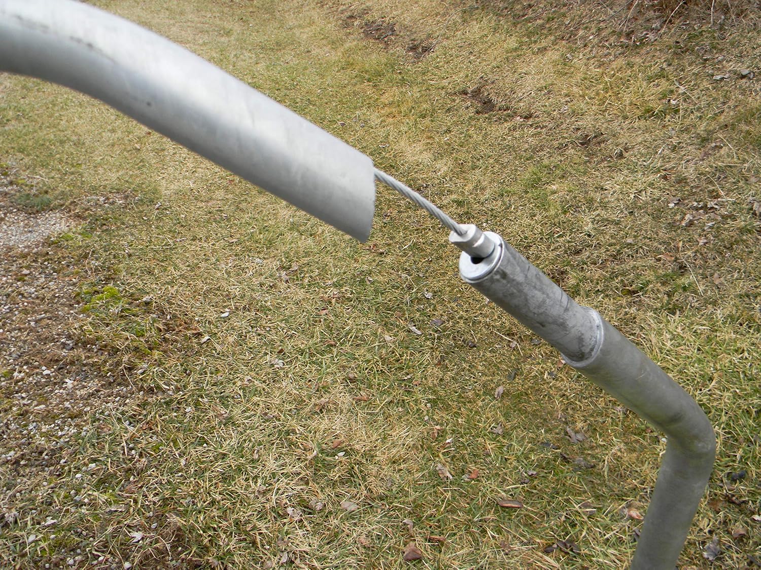 RTC SwingAway Mailbox Support, 36-inch arm, Galvanized Steel Mailbox Post Swings Away When Impacted