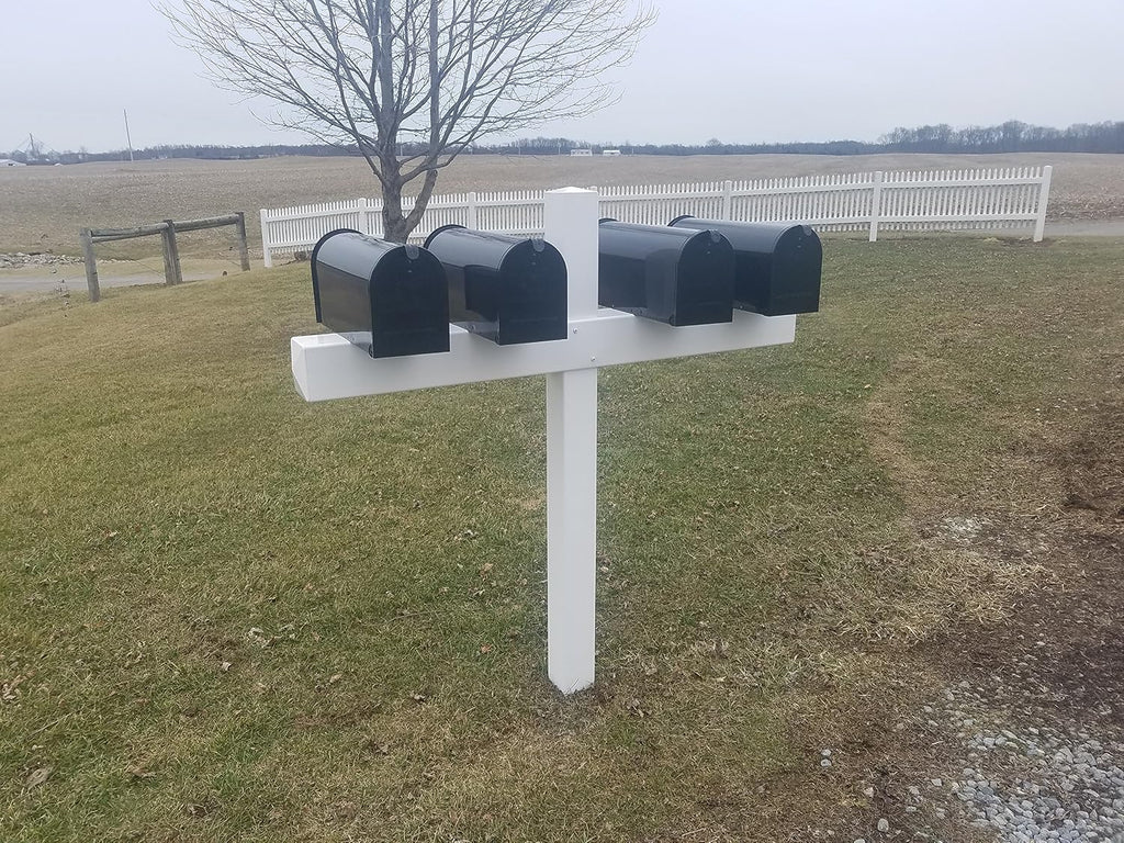 for 4 Mailboxes, 54-in x 54-in, Heavy Duty, White, Vinyl Sleeve (mailboxes not Included)