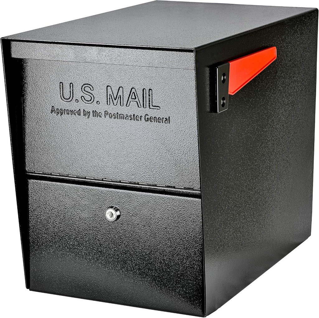Mail Boss 7206 Package Master Curbside Locking Security Mailbox | Black,Medium