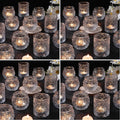 DARJEN Clear Votive Candle Holders Set of 24- Round Glass Candle Holders Bulk for Tea Light Candle, Embossed Candle Votives for Wedding Centerpiece, Various Parties & Home Decor (Pack of 4)